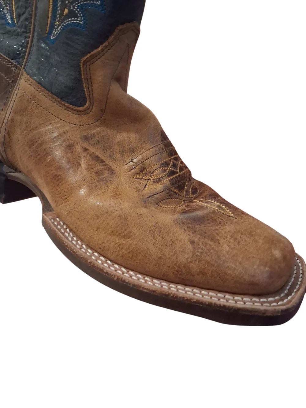 Old West Kids Two-Tone Brown and Black Western Boots